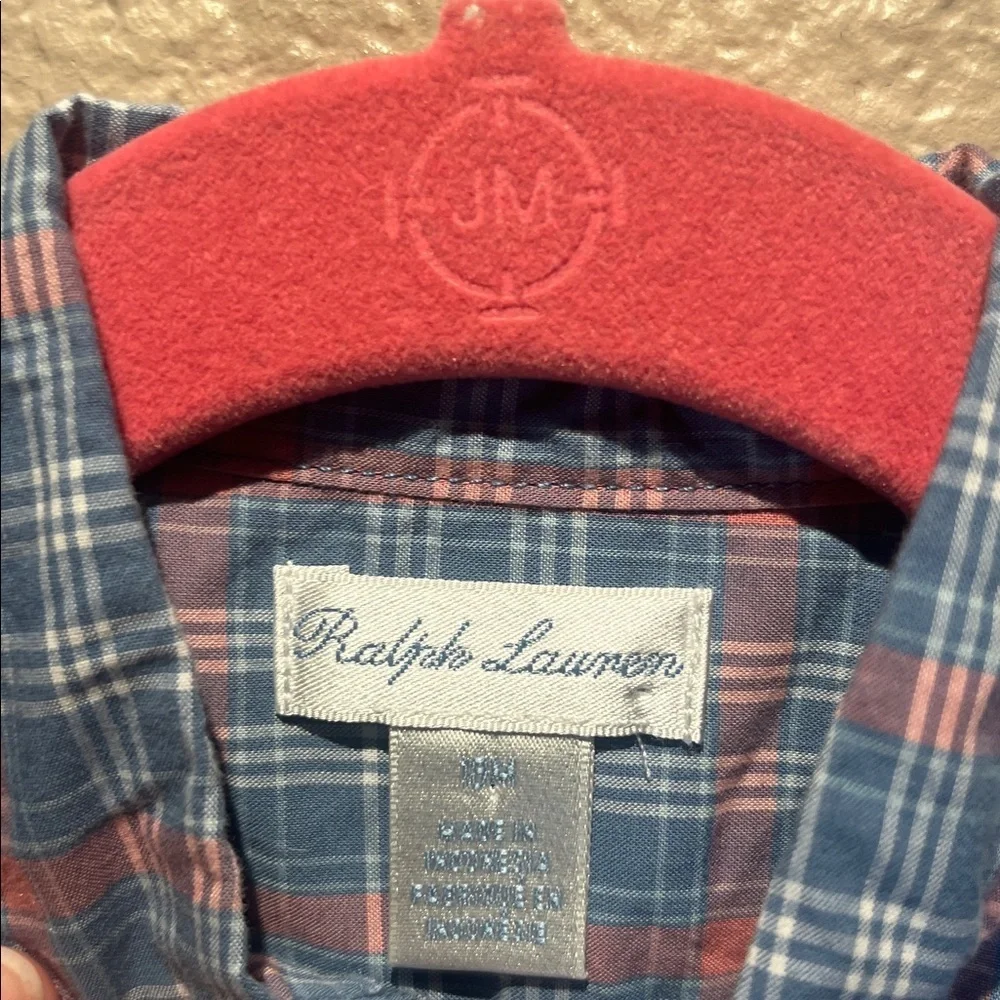 Ralph Lauren Baby Boy’s Preppy Plaid Cotton Button Down Shirt Size 18 Months